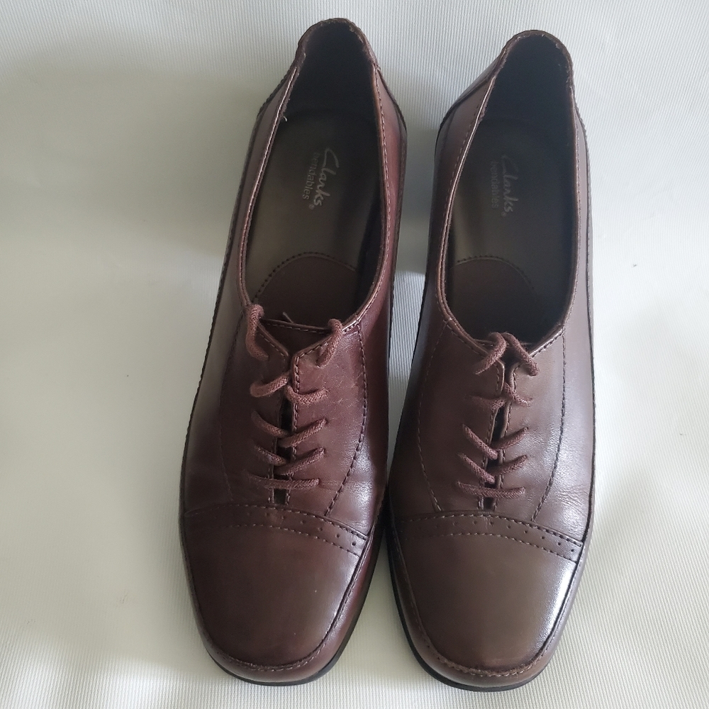 Clarks blendables brown shoes women's size 8.5m